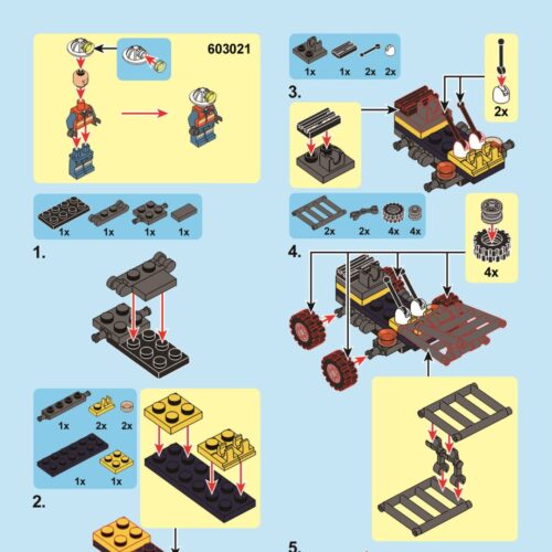Xe Thang Cứu Hỏa Linh Hoạt SEMBO 603021 hướng dẫn lắp ráp SEMBO 03021 Xe Cứu Hỏa Mini PDF gốc chất lượng cao