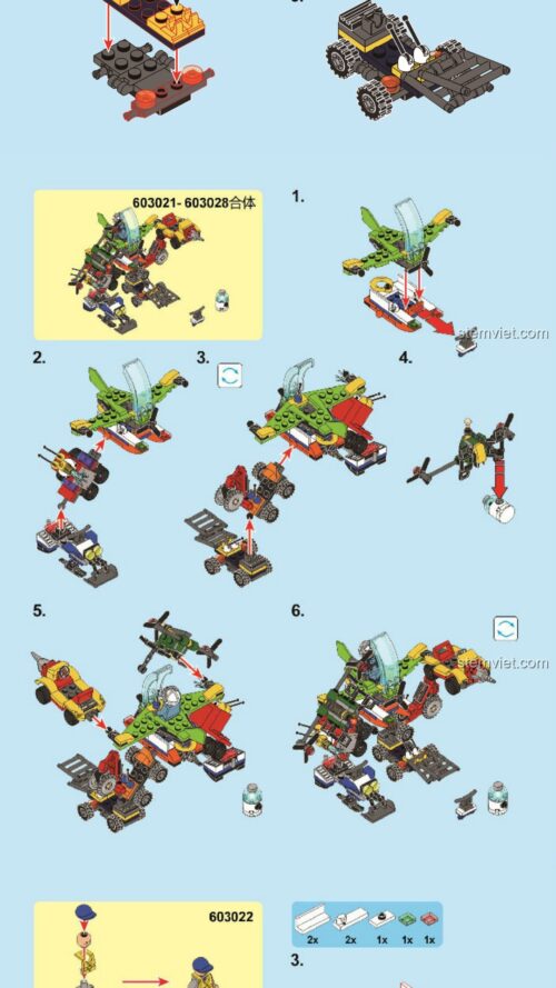 Đội Cứu Hộ Ngày Tận Thế SEMBO 603028 hướng dẫn lắp ráp SEMBO 3028 Máy Bay Không Người Lái Cứu Hộ PDF gốc chất lượng cao
