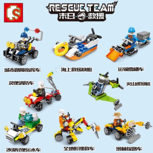 Bộ Lắp Ráp Đội Cứu Hộ: 8 Mẫu Xe Cứu Hộ SEMBO 603033 hướng dẫn lắp ráp SEMBO 603033 Bộ Xe Cứu Hộ