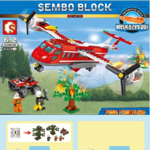 Máy bay chữa cháy rừng tiền tuyến SEMBO 603038 hướng dẫn lắp ráp SEMBO 603038 Máy bay cứu hộ rừng