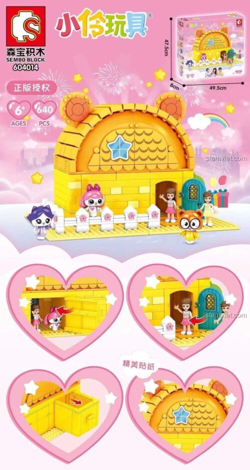 SEMBO 604014 Bộ đồ chơi Ngôi nhà nhỏ 640 mảnh