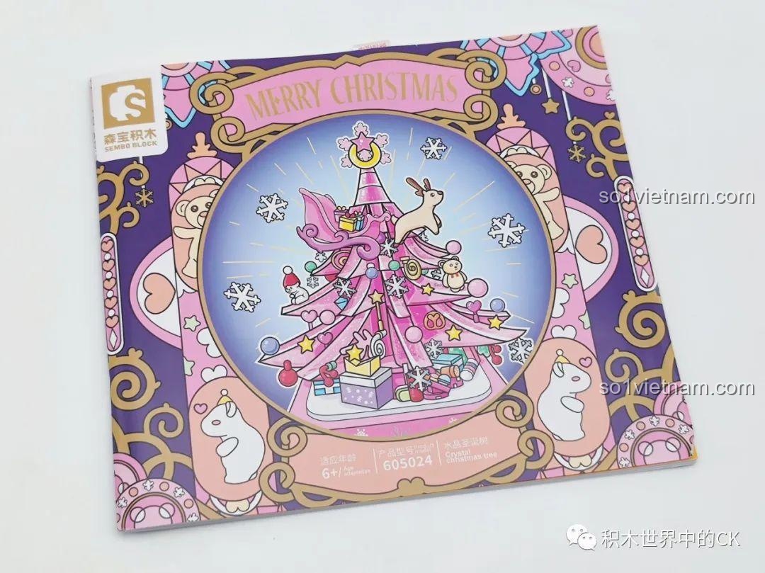 Các túi linh kiện của bộ lắp ghép SEMBO 5024 Cây Thông Noel Pha Lê, 675 mảnh ghép chất lượng cao, giúp bé rèn luyện sự khéo léo, giá tốt