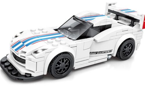 Mô hình Xe Đua Dodge Viper ACR SEMBO 607058 đã lắp ráp, đồ chơi xe thể thao 205 chi tiết, tương thích LEGO®, màu trắng xanh đỏ