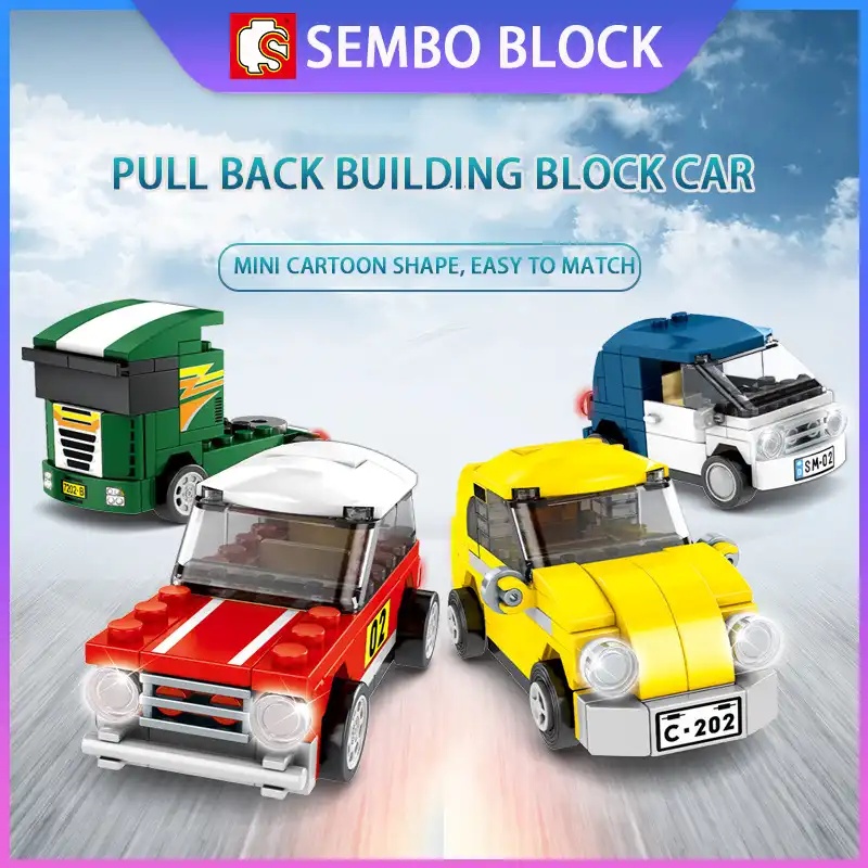 Bộ lắp ráp Xe Đua Mini Cooper Pacemaker SEMBO 607202A giá rẻ, đồ chơi cho bé trai 6 tuổi với động cơ kéo lùi mạnh mẽ.