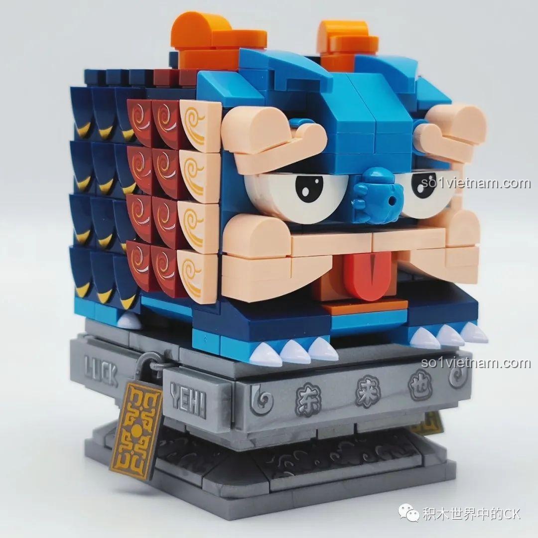 Các mẫu Tứ Linh sau khi lắp ráp từ bộ SEMBO 608051 nhìn từ phía trên