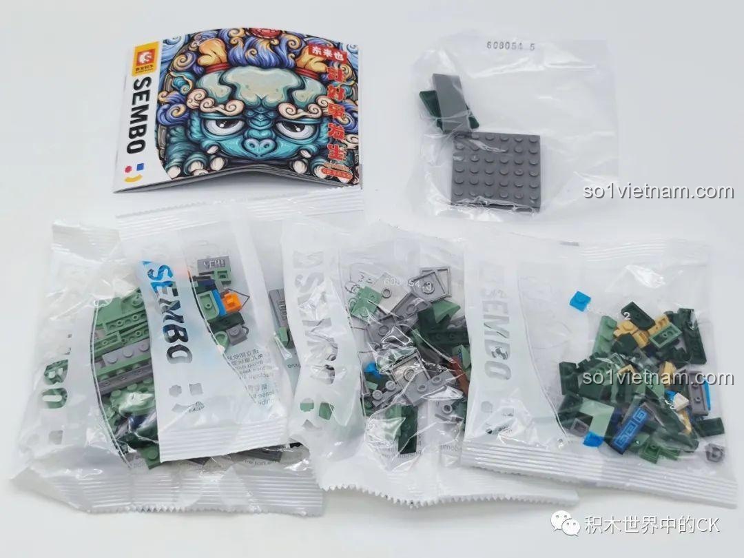 Mô hình Chu Tước SEMBO 608053 với thẻ may mắn Chi Chi Bu Bu Tài Lộc Phát Đạt