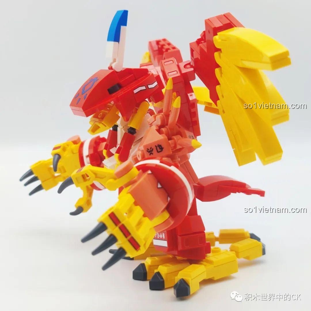 Chi tiết mô hình thú người Garurumon Digimon Adventure SEMBO BLOCK 609318