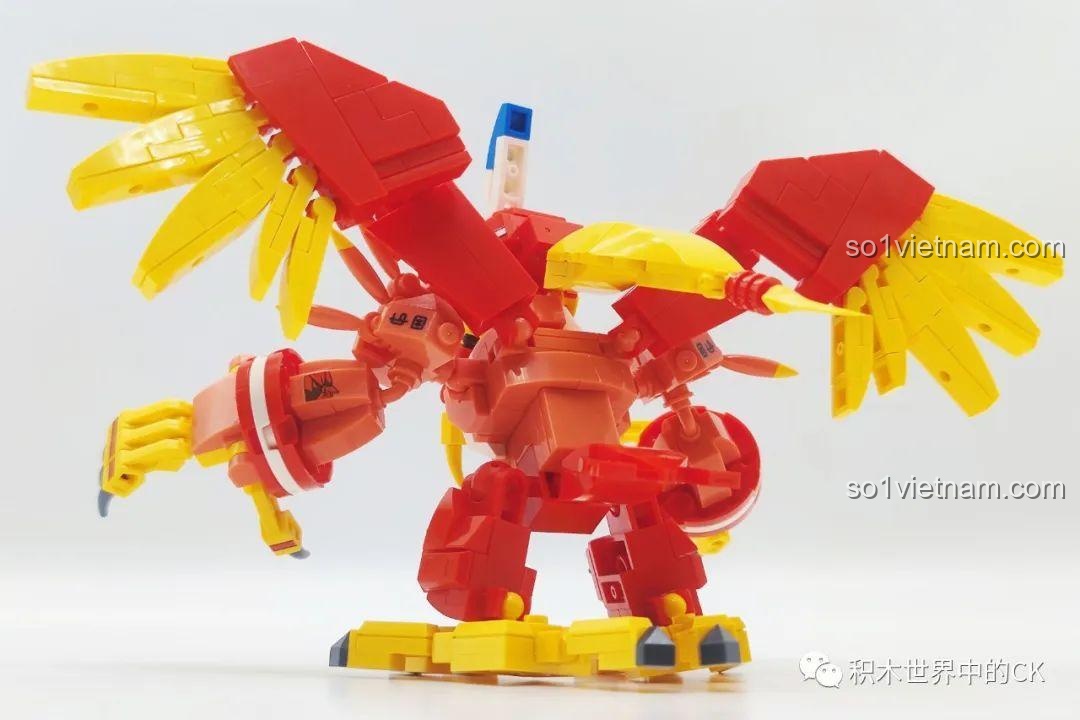 Chi tiết mô hình thú người Garurumon Digimon Adventure SEMBO BLOCK 609318