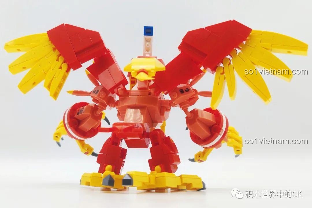 Chi tiết mô hình thú người Garurumon Digimon Adventure SEMBO BLOCK 609318