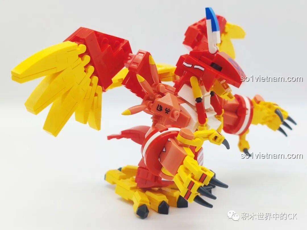 Chi tiết mô hình thú người Garurumon Digimon Adventure SEMBO BLOCK 609318