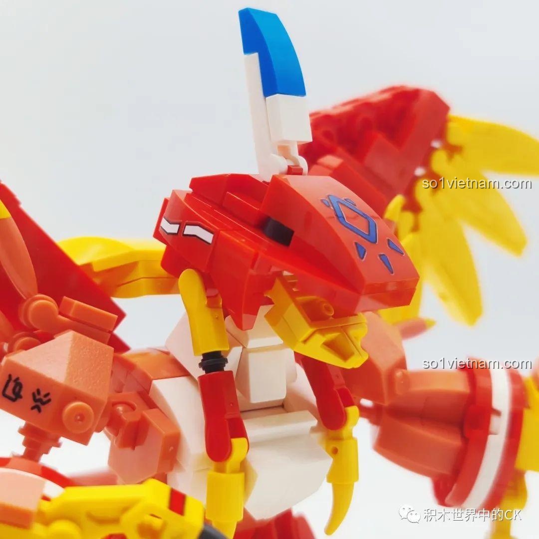 Chi tiết mô hình thú người Garurumon Digimon Adventure SEMBO BLOCK 609318