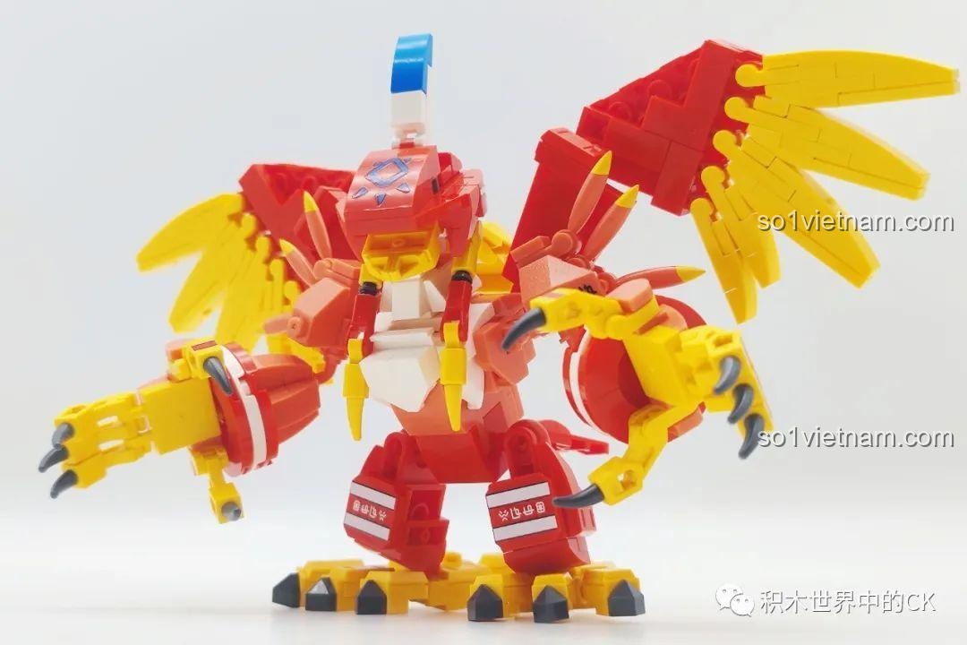 Mô hình thú người Garurumon Digimon Adventure SEMBO BLOCK 609318 hoàn thiện