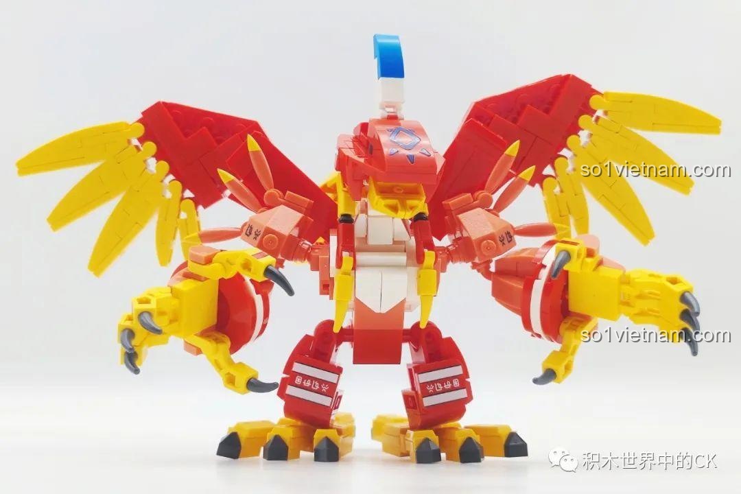Mô hình thú người Garurumon Digimon Adventure SEMBO BLOCK 609318 hoàn thiện