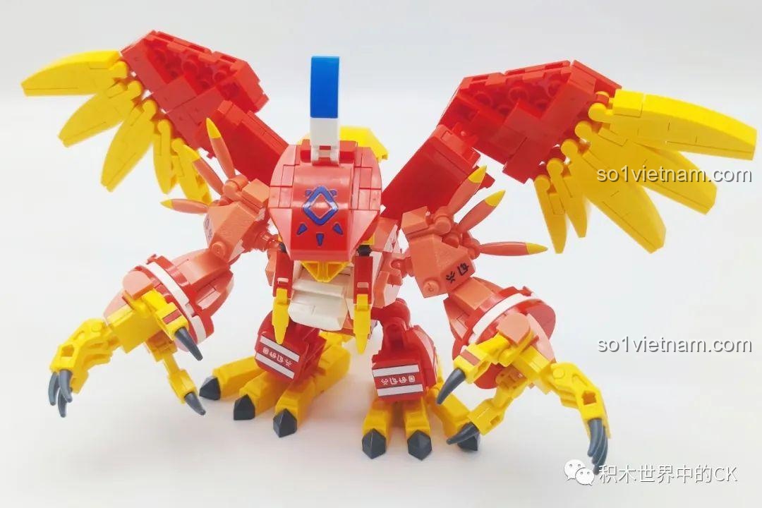 Minifigure nhân vật Digimon Adventure đi kèm mô hình thú người Garurumon SEMBO BLOCK 609318