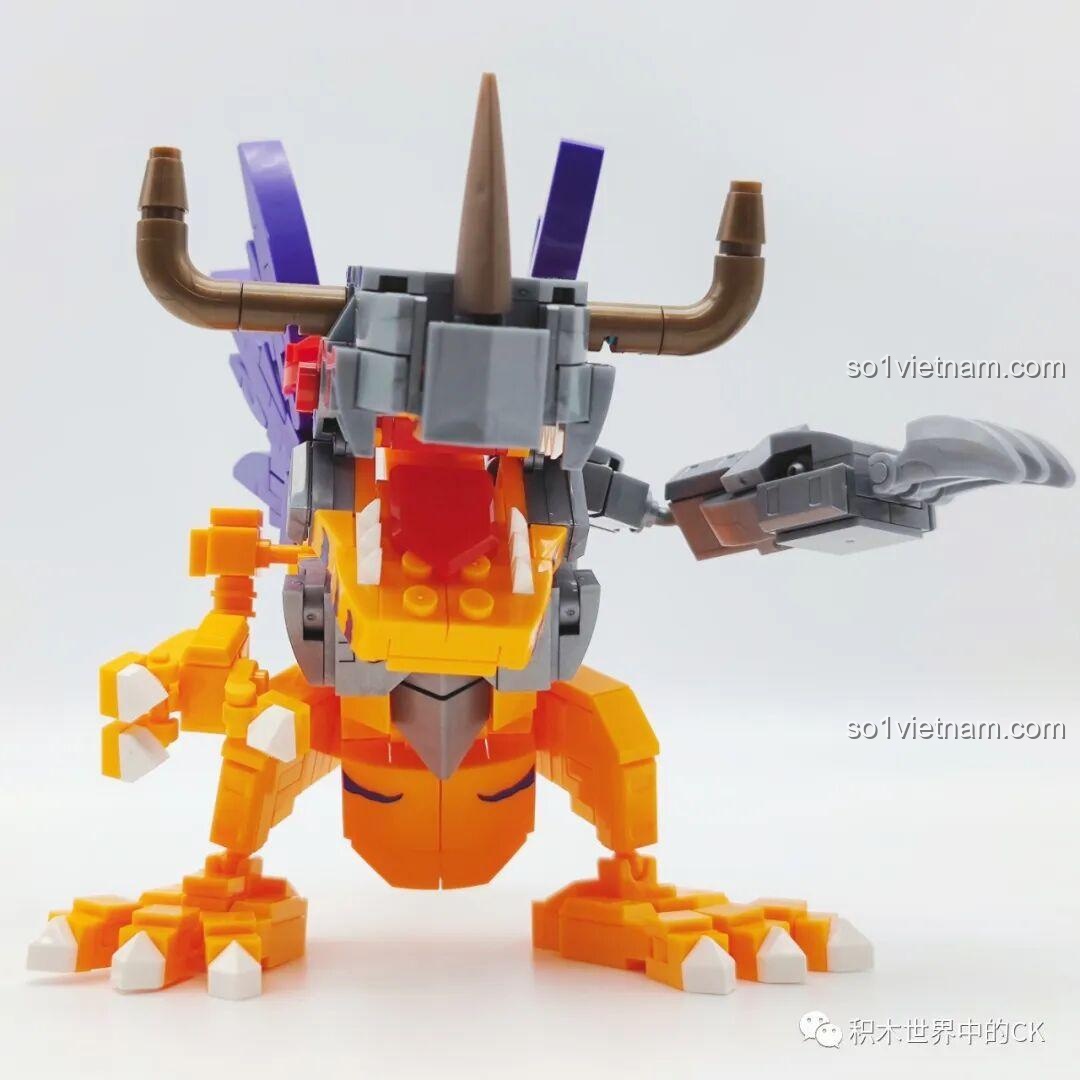 Mô hình Máy Khủng Long Digimon SEMBO BLOCK 609319 nhìn từ bên trái