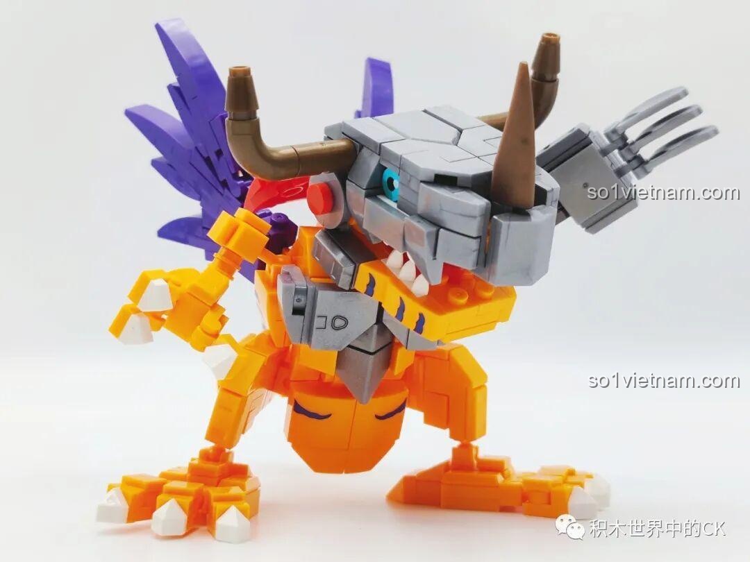 Mô hình Máy Khủng Long Digimon SEMBO BLOCK 609320 nhìn từ bên