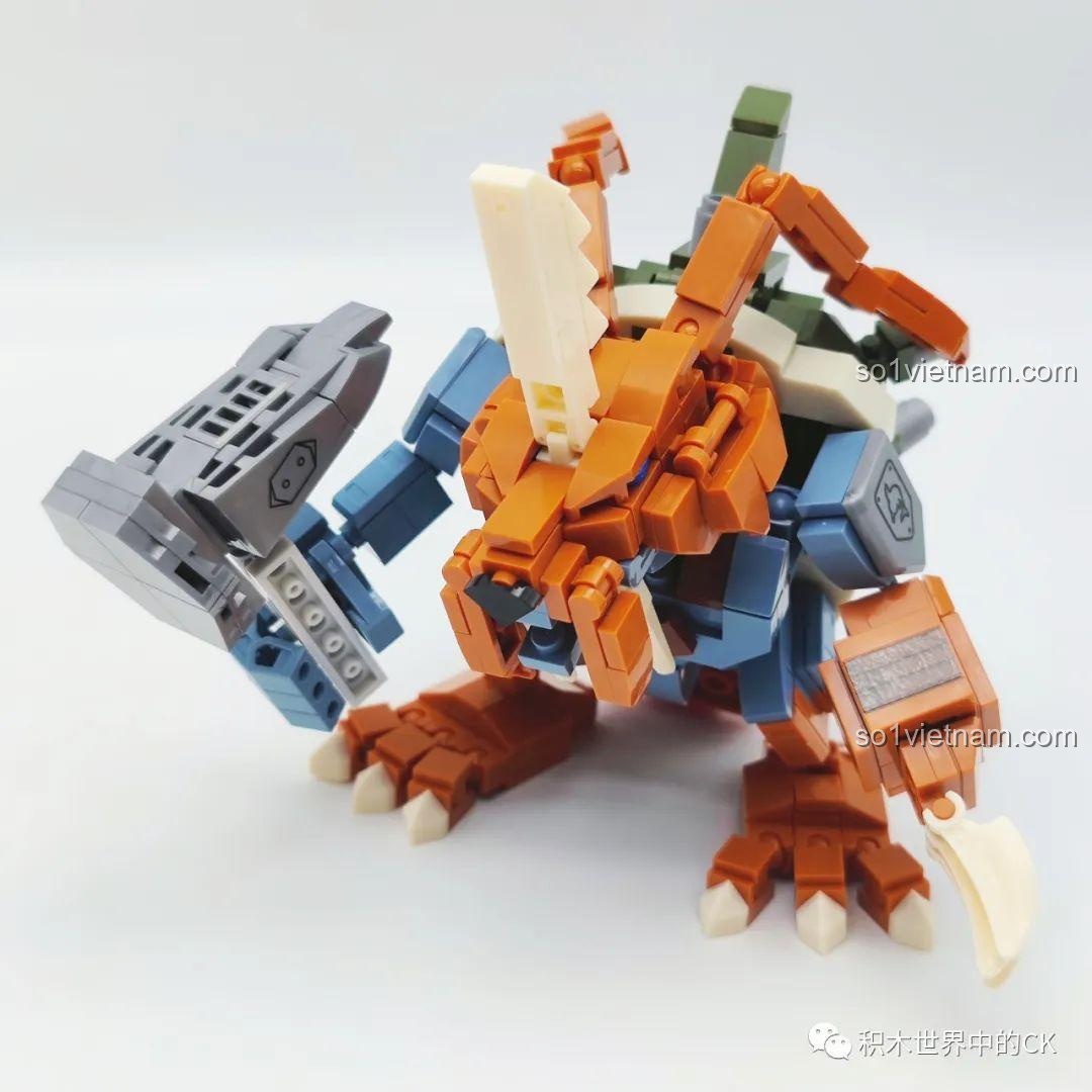 Mô hình Máy Khủng Long Digimon SEMBO BLOCK 609320 nhìn từ phía sau