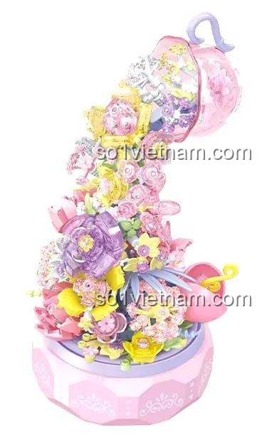 SEMBO 611081 Bộ lắp ghép Hoa Tím Pha Lê Lung Linh