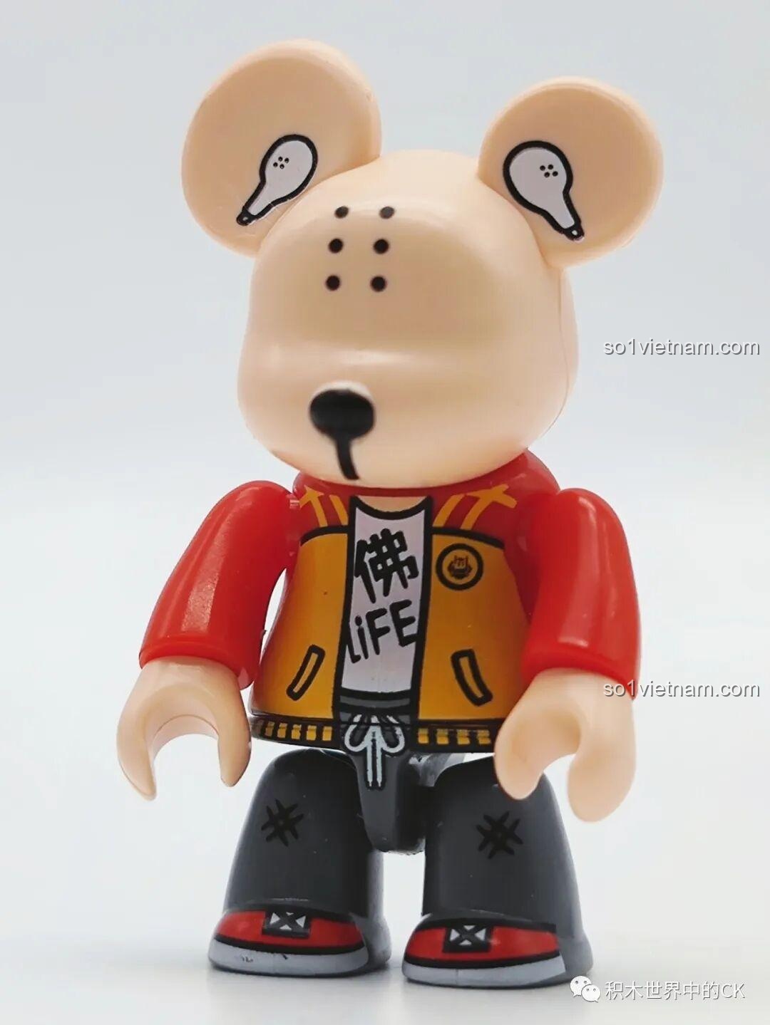 Mặt sau nhân vật Travel Bear (612008) SEMBO Qee Series