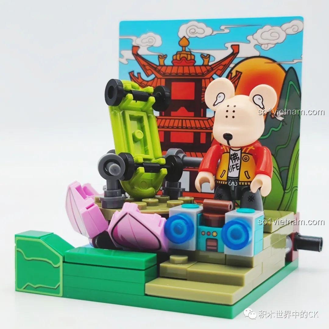 Travel Bear (612008) SEMBO Qee Series cùng ván trượt