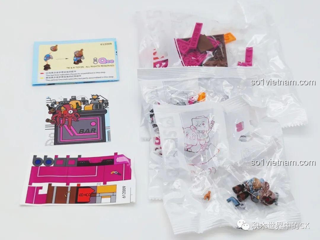 Mô hình Punk Bear (612009) SEMBO Qee Series hoàn chỉnh