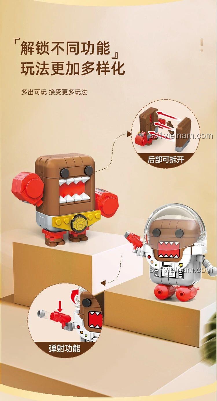 SEMBO 612502 Domo-Kun Phong cách đường phố - Bộ khối lắp ghép Domo-Kun