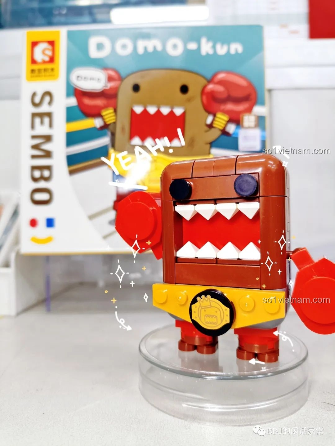 Mô hình Domo-Kun Quyền Vương đã hoàn thiện với găng tay boxing