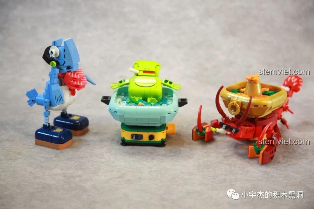 Bộ 3 mô hình Tôm Hùm Lẩu 613102, cá và ếch từ SEMBO, đồ chơi sáng tạo độc đáo, mang đến niềm vui bất tận cho bé.