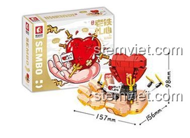 Bộ lắp ráp Trái tim tan nát SEMBO 613105, đồ chơi sáng tạo độc đáo giá rẻ cho cả nam và nữ.