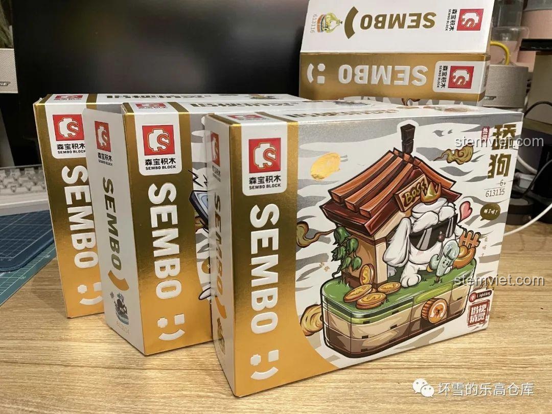 Chi tiết bộ xếp hình Quả chuối lười biếng 613116 với các mảnh ghép màu vàng, cam và xanh dương, chất lượng cao, an toàn cho bé.