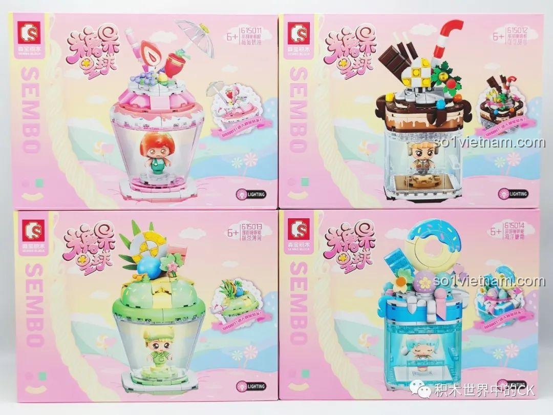 Minifigure trong mô hình SEMBO 615012 Cốc Trà Sữa "Cocoa Sweetheart"