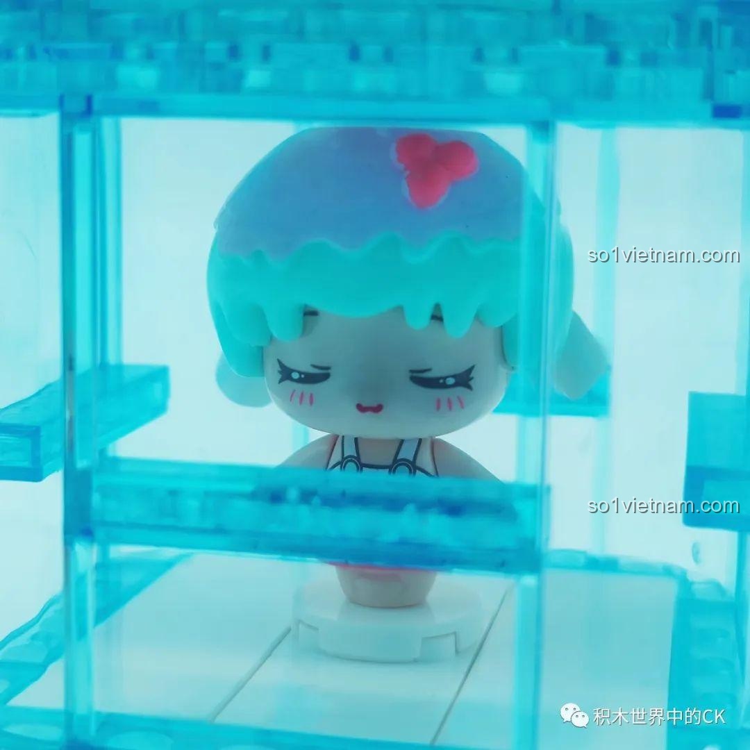 Chi tiết các quả bóng và trái tim nhỏ trên đỉnh mô hình SEMBO 615014 Cốc Trà Sữa 