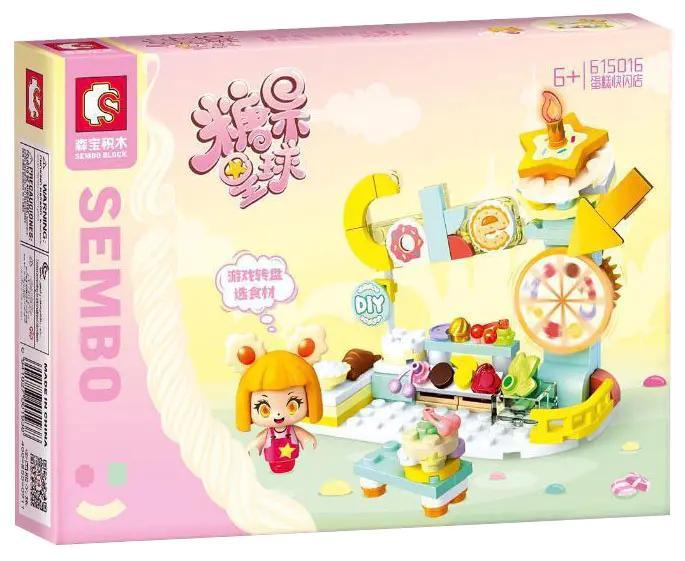 SEMBO 615016 Cửa hàng Bánh kem Nhanh bộ đồ chơi lắp ghép cho bé gái 6 tuổi