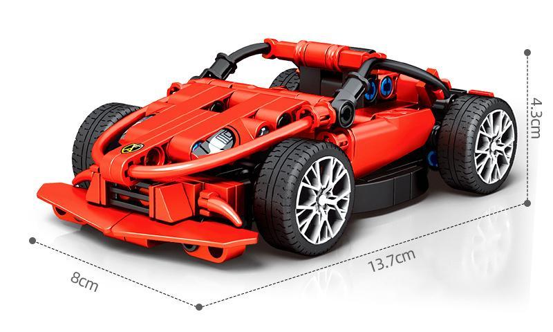 Mô hình xe đua Technic SEMBO 7003 Xe Đua Mũi Nhọn màu đỏ, đồ chơi lắp ghép giá rẻ cho bé trai 6 tuổi.