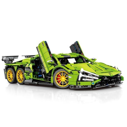 Bộ lắp ráp Siêu Xe Lamborghini Veneno 6 Bánh SEMBO 701001 màu xanh lá, có tính năng điều khiển từ xa (RC) và đèn LED, phù hợp cho bé trai 6 tuổi trở lên. Đồ chơi mô hình chất lượng cao, giá tốt.