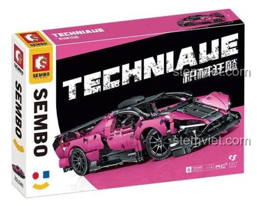 Bộ lắp ráp siêu xe Bão Tố Tím SEMBO 701040, mô hình xe đua technic màu tím cho bé trai 6 tuổi, giá tốt.