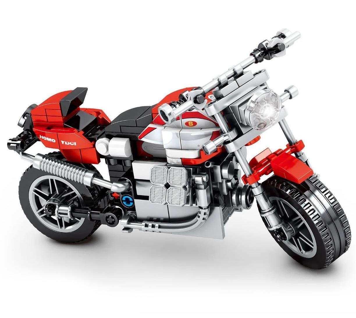 Bộ đồ chơi lắp ráp SEMBO 701135 Moto Guzzi V10 Centauro GT màu đỏ đen, đồ chơi mô hình xe máy cho bé trai 6 tuổi, giá tốt