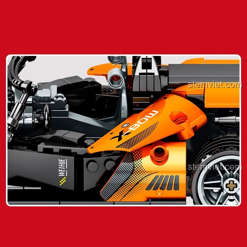 Poster quảng cáo bộ lắp ráp SEMBO 701405 Xe Đua KTM X-BOW GT với 404 mảnh, có sẵn hàng và giao nhanh.