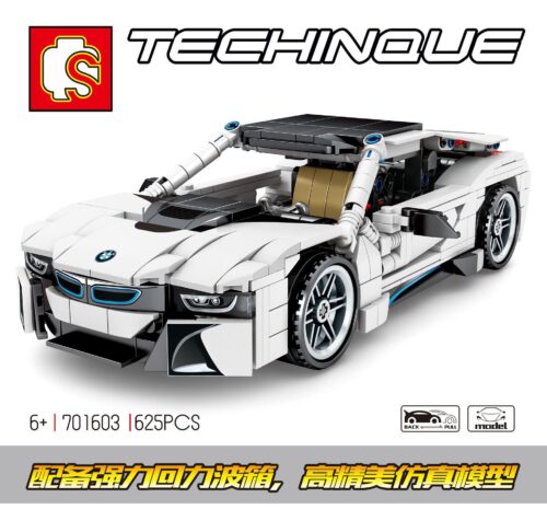 SEMBO 701603 BMW i8 Bộ lắp ráp Xe thể thao Tốc độ Kinh Hoàng Con trai 625 Mảnh
