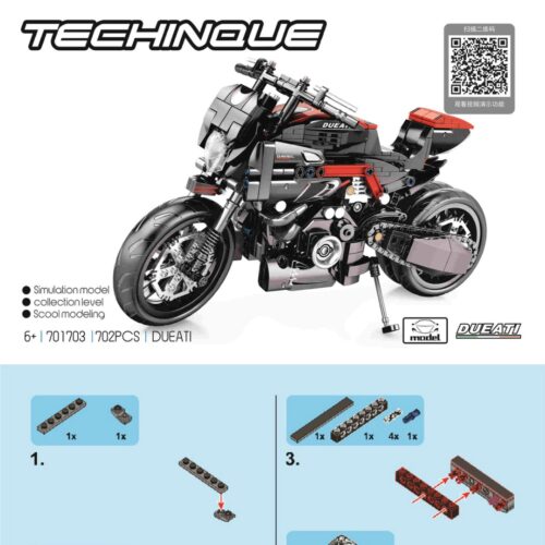 Sách Hướng Dẫn Lắp Ráp Xe mô tô Ducati Diavel SEMBO 701703 - Hướng dẫn lắp ráp SEMBO 701703 Xe mô tô Ducati Diavel