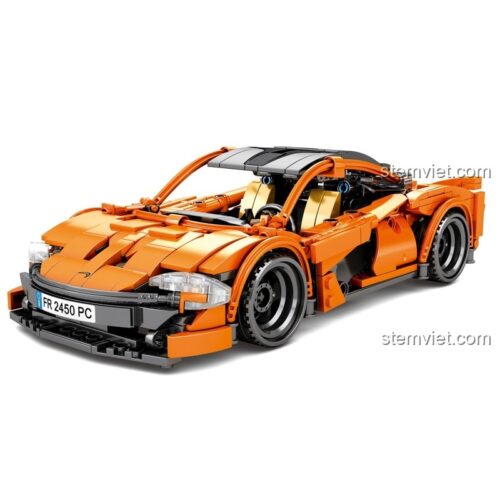 Mô hình lắp ghép SEMBO McLaren P1 708 chi tiết, siêu xe đua màu cam nổi bật, chất lượng cao, đáng tiền cho bé trai.