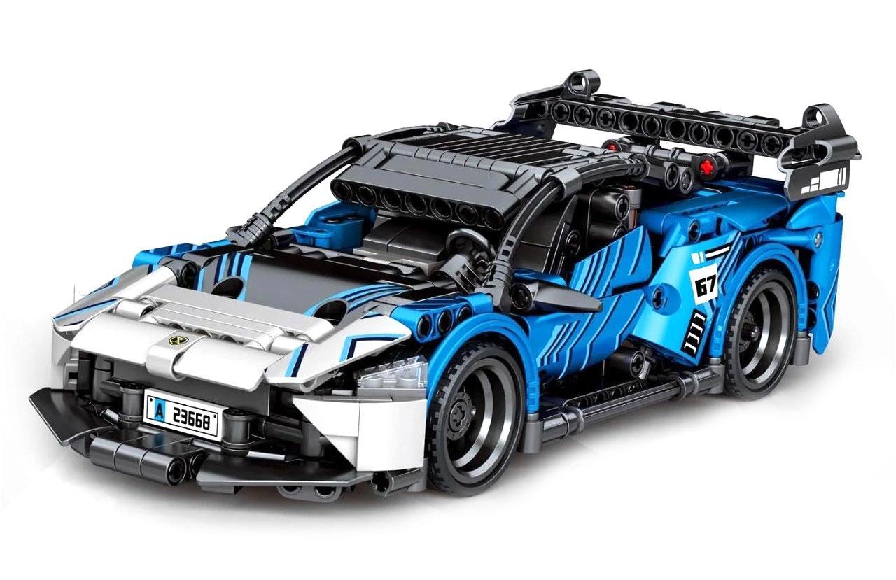 Bộ lắp ráp McLaren Senna GTR SEMBO 701899 siêu xe xanh dương điều khiển từ xa, đồ chơi mô hình cho bé trai 6 tuổi, giá tốt