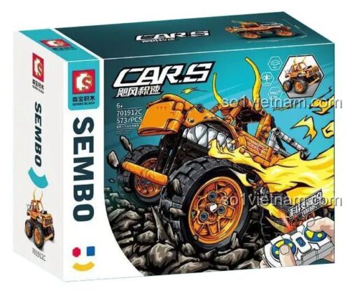 Hộp bộ lắp ráp SEMBO 701912C Xe Tải Lớn Điều Khiển Từ Xa, đồ chơi lắp ráp cho bé trai 6 tuổi, giá rẻ, Hệ Thống Treo 4 Bánh