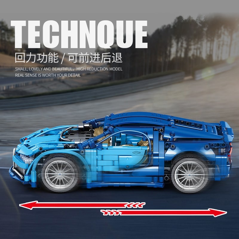 SEMBO 701941 Bugatti Chiron - Mô hình siêu xe xanh dương
