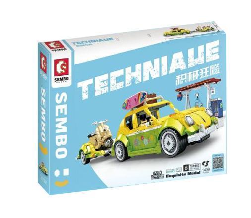 Hộp đồ chơi lắp ráp xe Volkswagen Beetle SEMBO 701962 cho bé trai 6 tuổi, giá tốt.