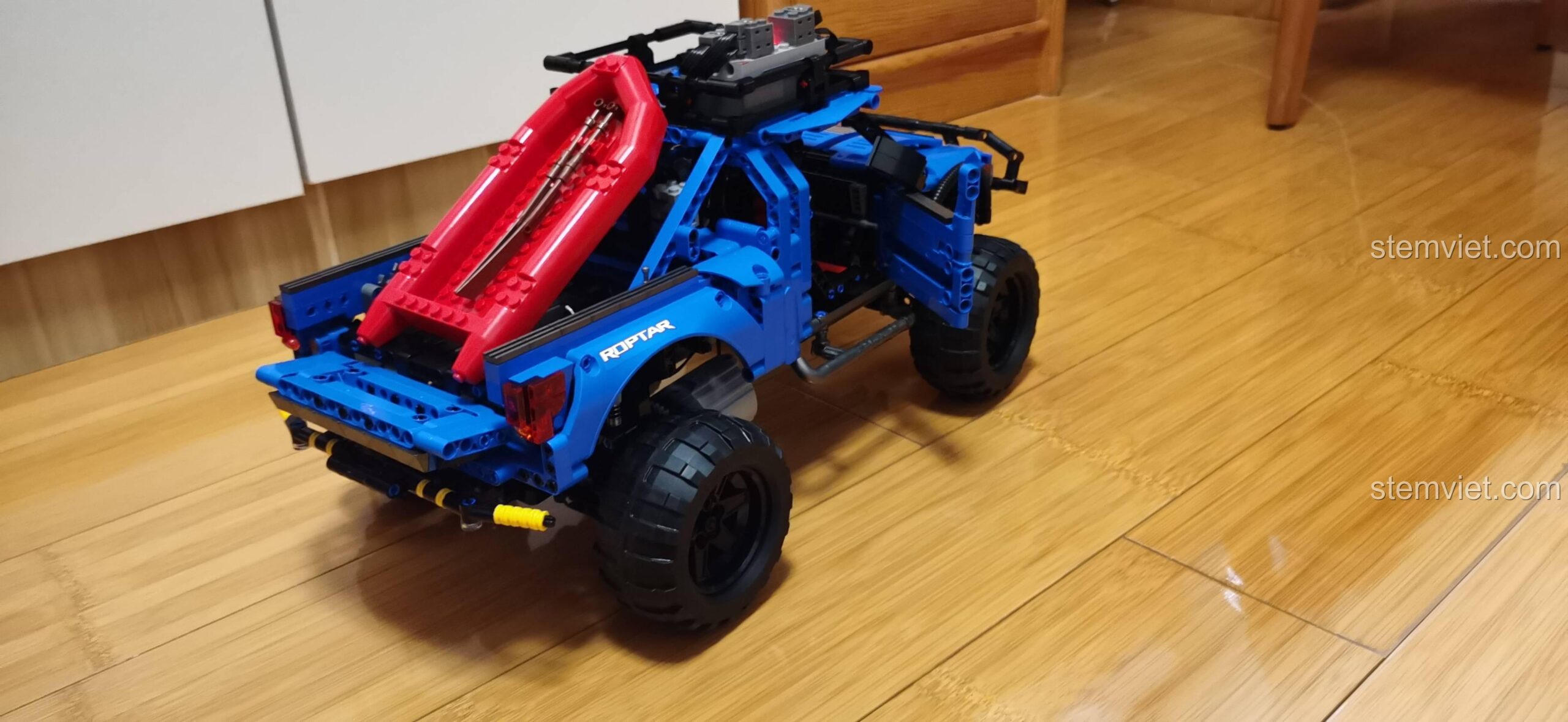 Xe Bán Tải Ford F-150 Raptor 1990, đồ chơi xây dựng 701990, mô hình xe địa hình SEMBO, màu xanh dương, có thể nâng cấp RC.