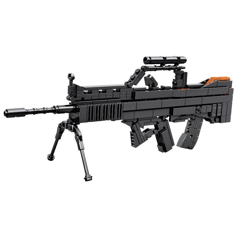 Bộ lắp ráp súng quân sự SEMBO 702030, mô hình súng trường đen chi tiết, đồ chơi lắp ráp cho con trai 6 tuổi, giá tốt