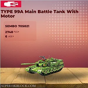 bộ lắp ráp Xe Tăng Type 99A SEMBO 705021 có động cơ, đồ chơi mô hình quân sự cho bé trai 6 tuổi, giá tốt