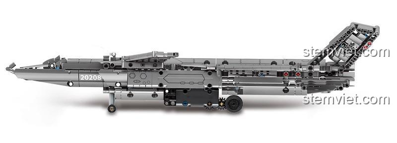 Mô hình máy bay chiến đấu J-20 SEMBO 705995 nhìn từ cạnh bên, đồ chơi xây dựng Tiêm kích J-20, chi tiết cao, cho bé trai 6 tuổi
