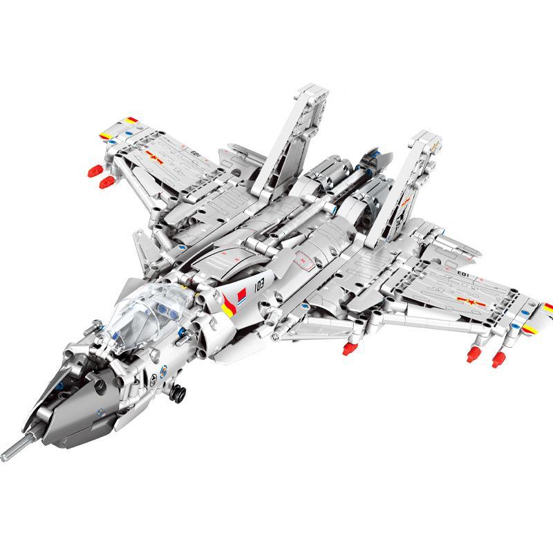 Mô hình đồ chơi lắp ráp SEMBO 705996 Máy bay chiến đấu J-15 Flying Shark điều khiển từ xa, 976 mảnh, tỉ lệ 1:48, quà tặng cho bé trai 6 tuổi.